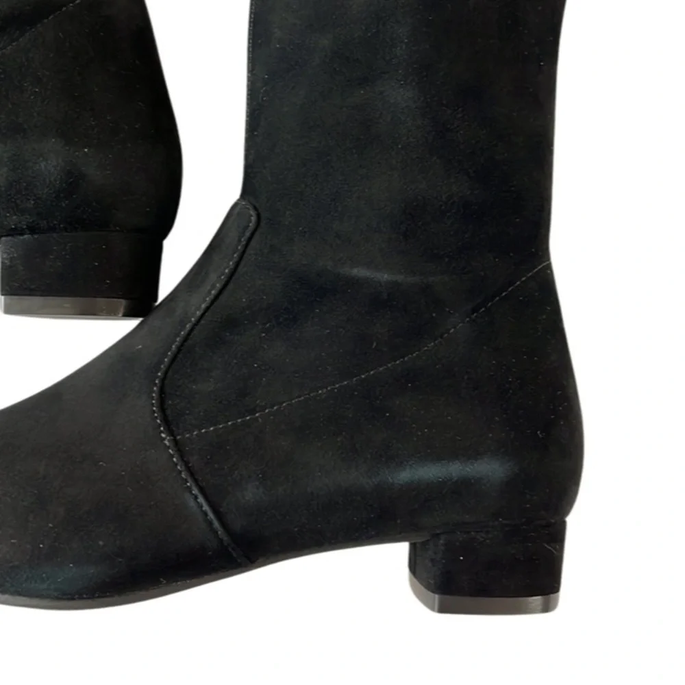 Stuart‎ Weitzman Suede Genna 25 Over the Knee City Boot Size 6.5 Black Pull On